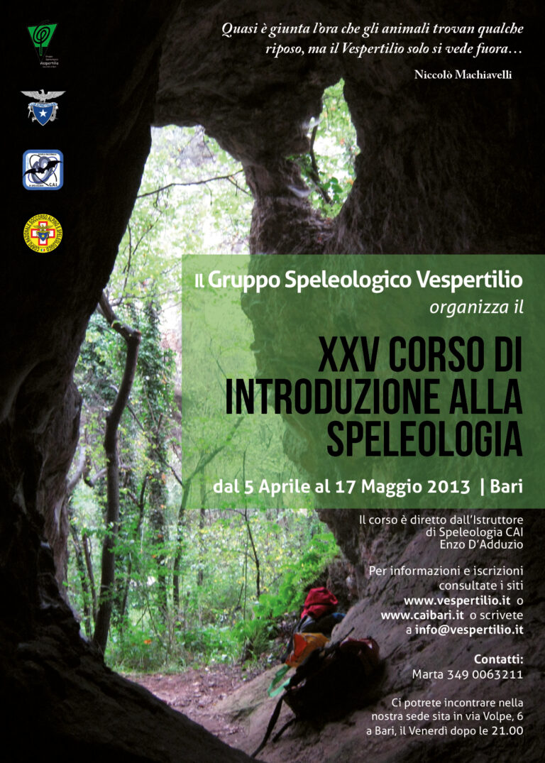 XXV Corso di Introduzione alla Speleologia 2013