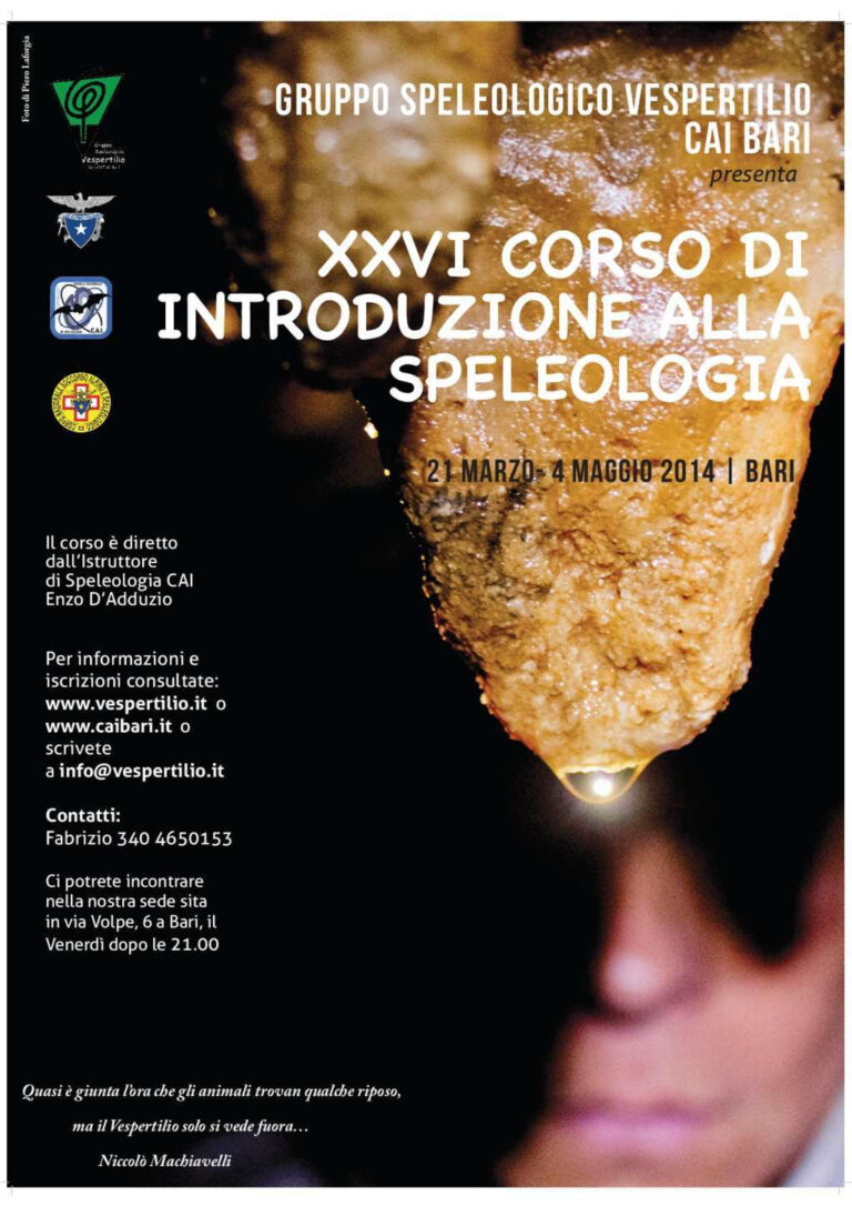 XXVI Corso di Introduzione alla Speleologia 2014