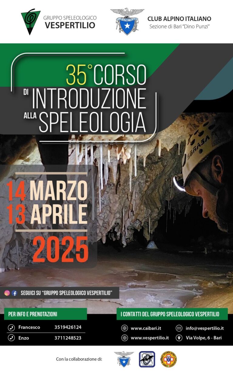 Locandina 35 corso di speleologia 2025