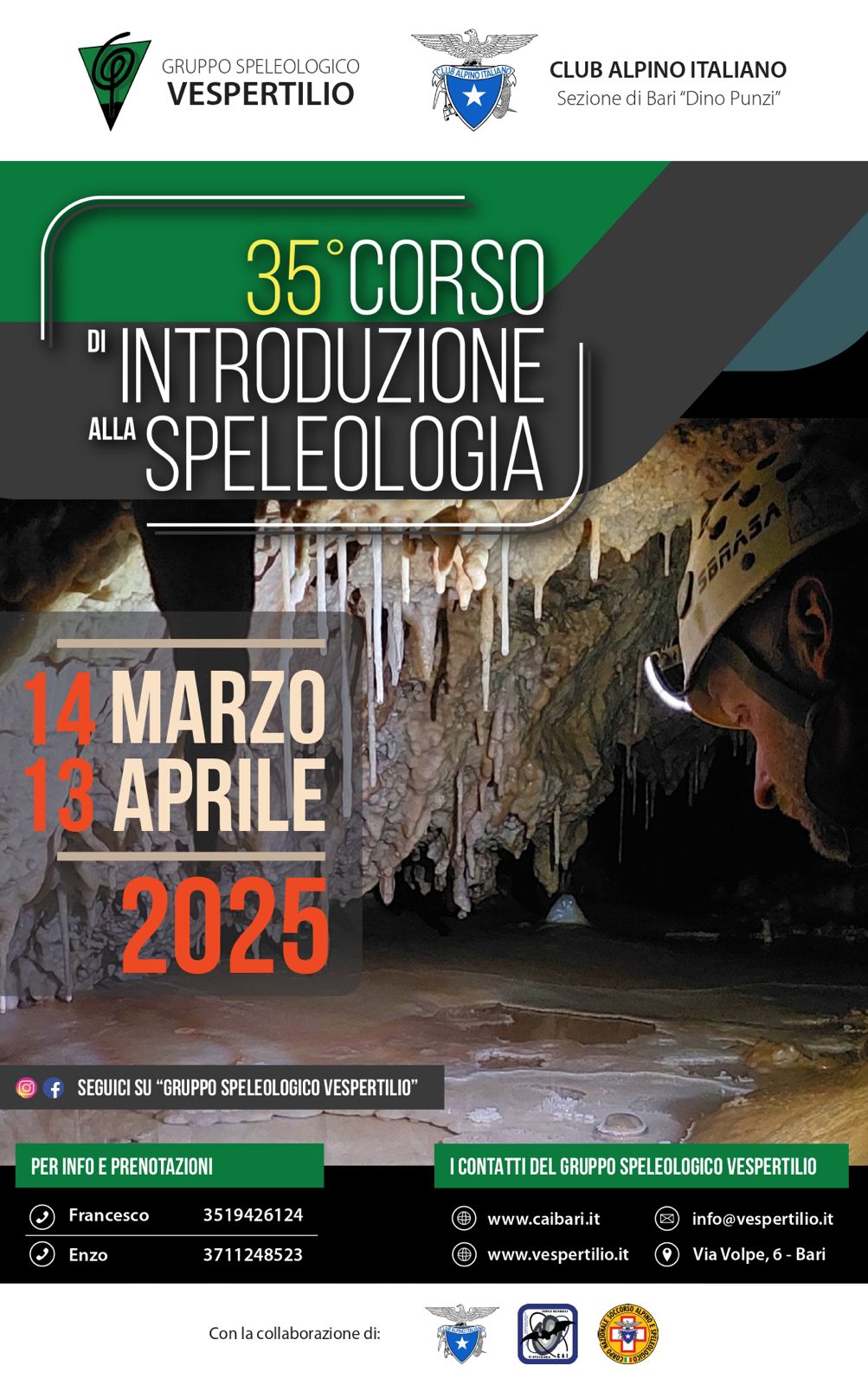 Locandina 35 corso di speleologia 2025